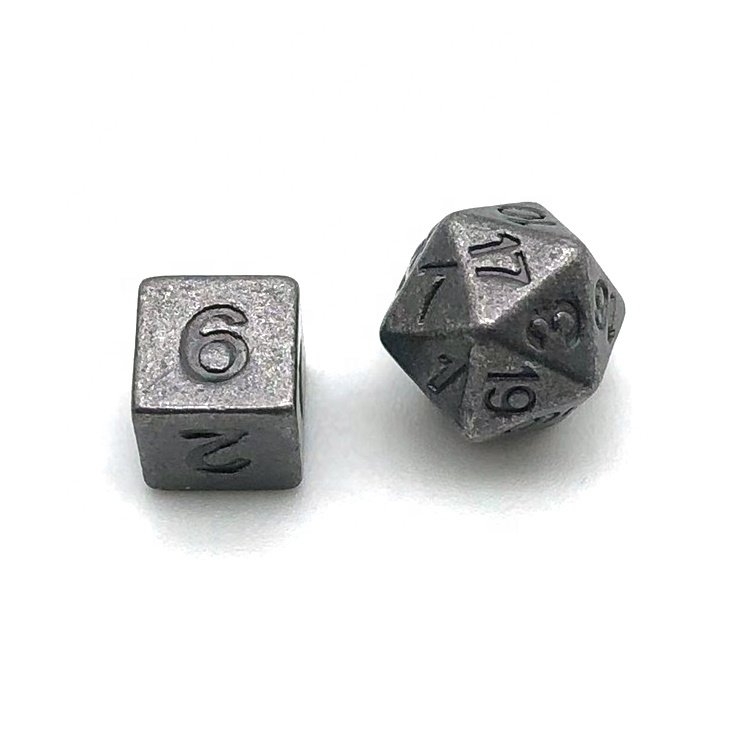 In Stock 6mm Mini Metal Dice Set Three Colors Delicate Dice Set