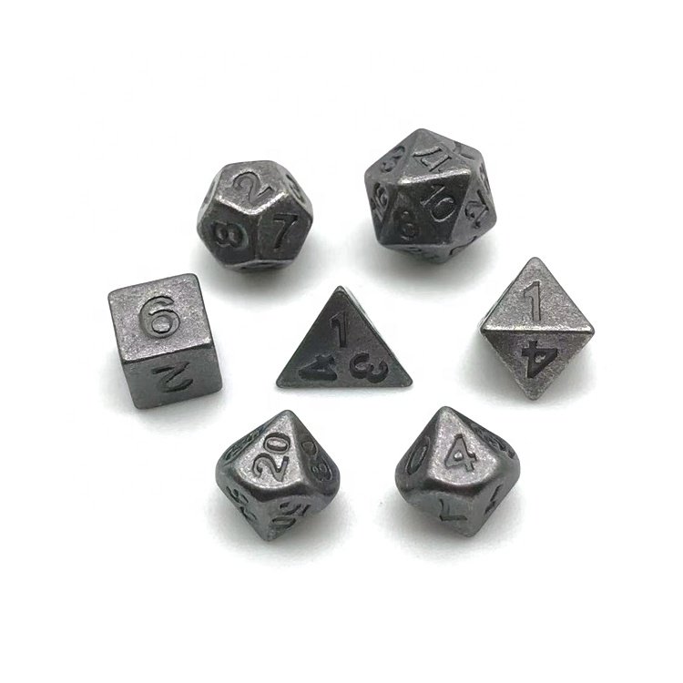 In Stock 6mm Mini Metal Dice Set Three Colors Delicate Dice Set