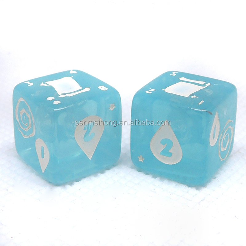 Manufacture sale Custom colored engraved D6 dice for gift