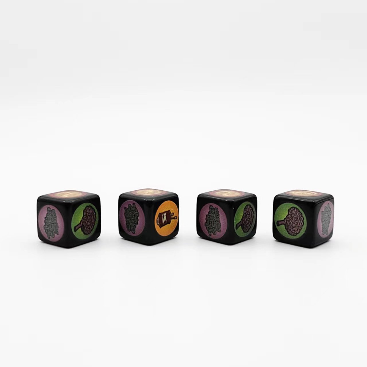 Wholesale Custom Printed Personalized Board Game Acrylic Resin Color Printing Game Bulk 16mm D6 Casino Dice Set