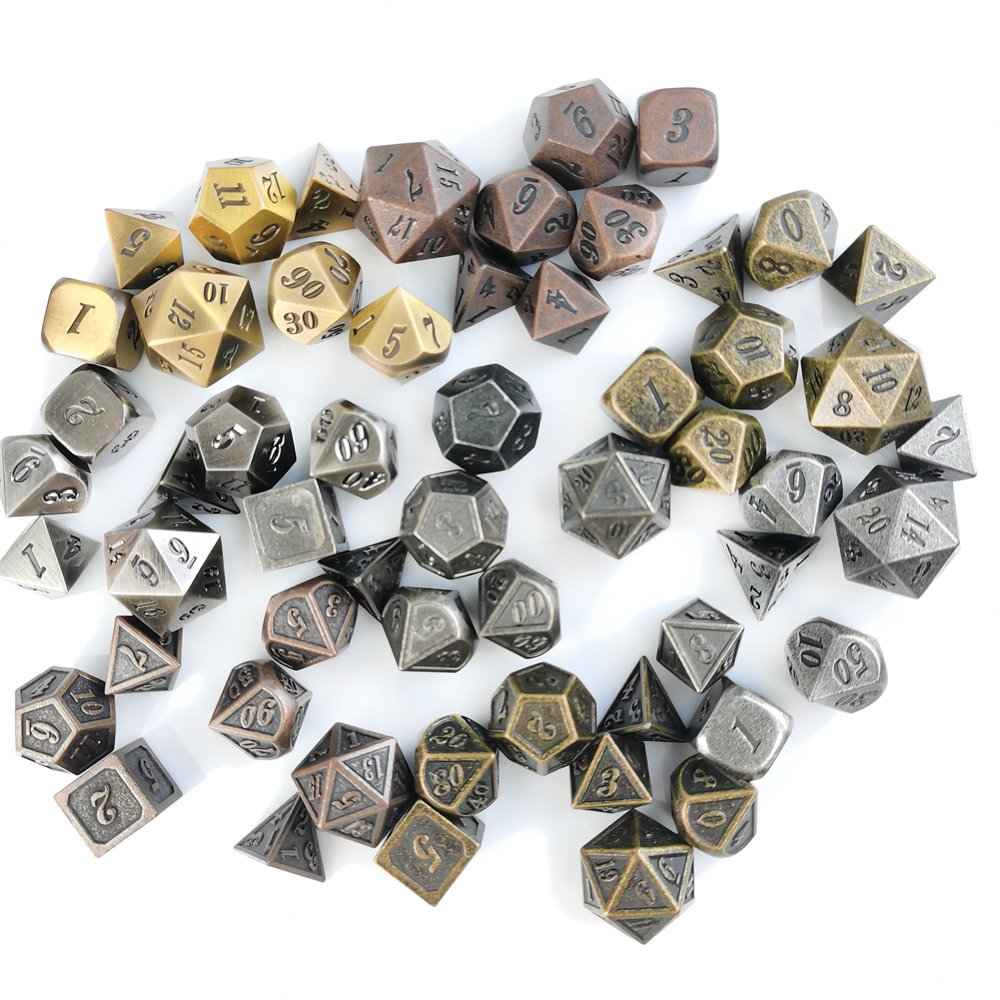Mystery Dice! Randomly send 10 colors Polyhedral DND Metal Dice Set for Dungeons and Dragons and RPG Board Game