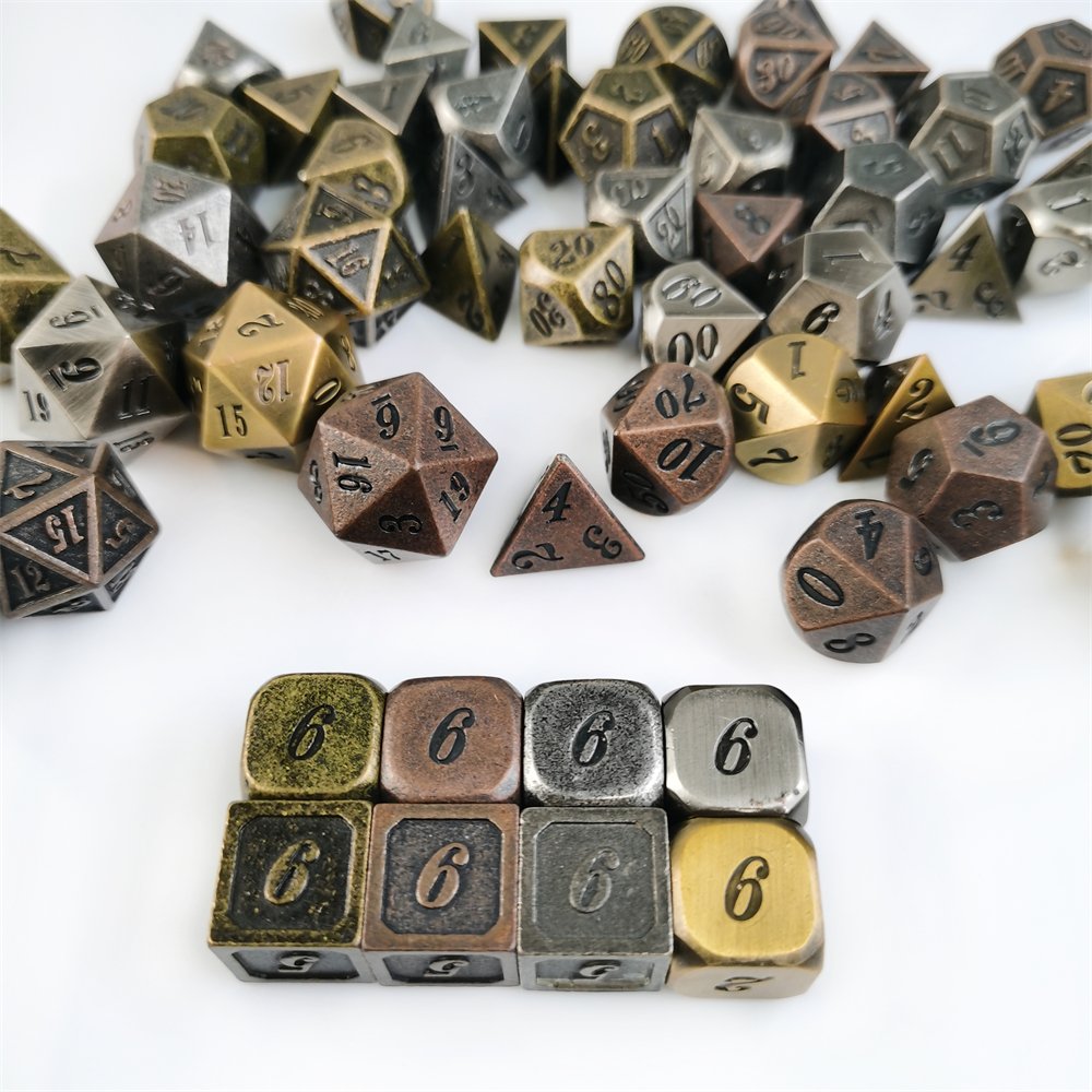 Mystery Dice! Randomly send 10 colors Polyhedral DND Metal Dice Set for Dungeons and Dragons and RPG Board Game