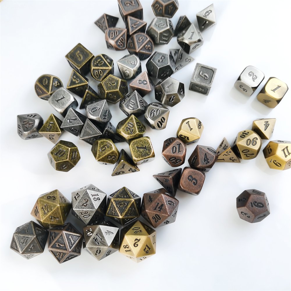 Mystery Dice! Randomly send 10 colors Polyhedral DND Metal Dice Set for Dungeons and Dragons and RPG Board Game