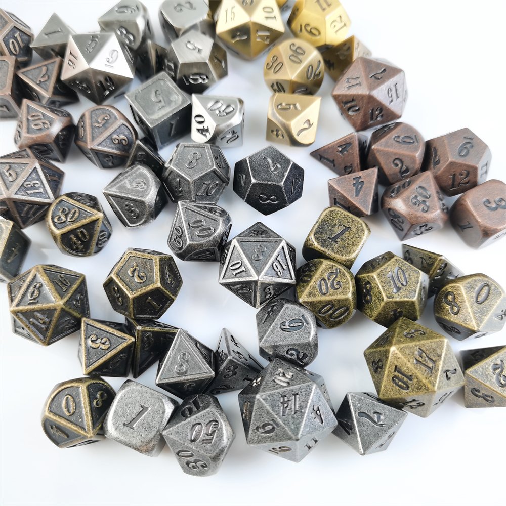 Mystery Dice! Randomly send 10 colors Polyhedral DND Metal Dice Set for Dungeons and Dragons and RPG Board Game