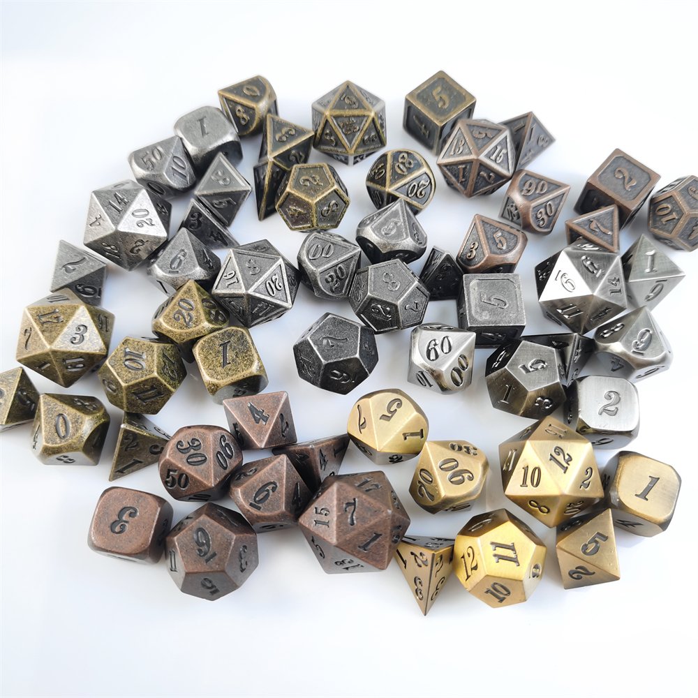 Mystery Dice! Randomly send 10 colors Polyhedral DND Metal Dice Set for Dungeons and Dragons and RPG Board Game