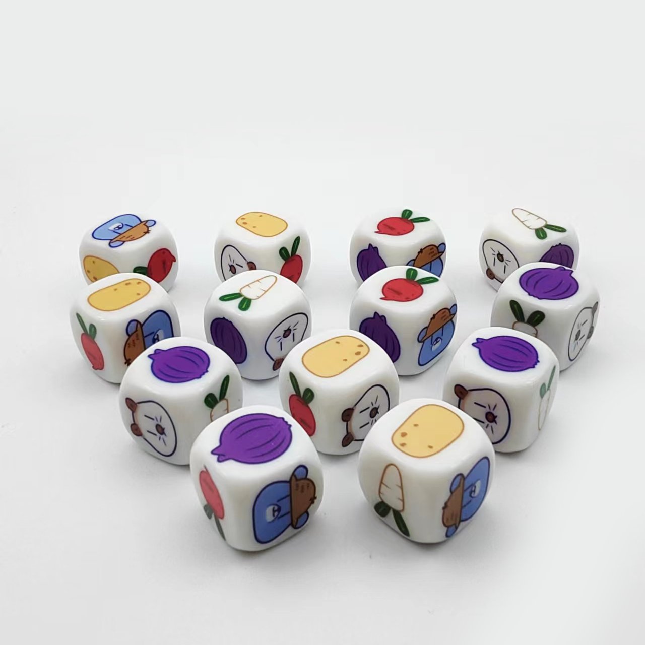 Wholesale Custom Printed Logo Dice Acrylic Resin D6 Dice 16-20mm Colorful Personalized Tabletop Games Dice Set