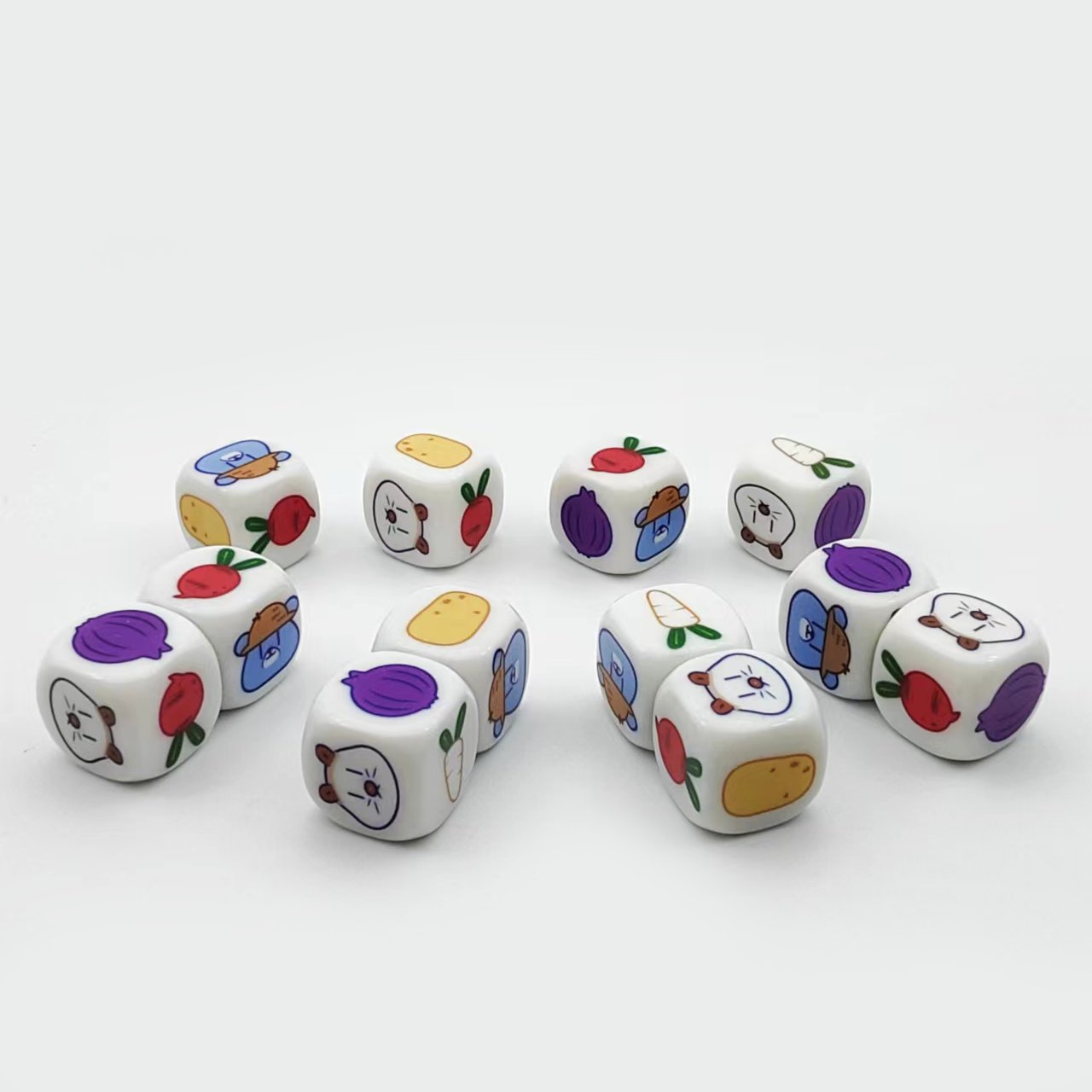 Wholesale Custom Printed Logo Dice Acrylic Resin D6 Dice 16-20mm Colorful Personalized Tabletop Games Dice Set