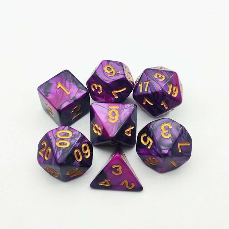 factory custom engrave personalized logo dice rpg board game polyhedral acrylic dice special shape luxury bulk dice set