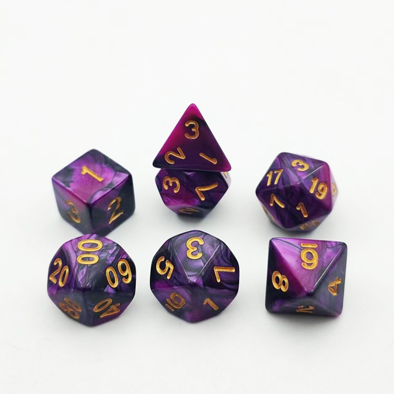 factory custom engrave personalized logo dice rpg board game polyhedral acrylic dice special shape luxury bulk dice set
