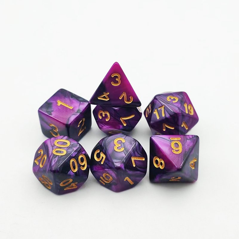 factory custom engrave personalized logo dice rpg board game polyhedral acrylic dice special shape luxury bulk dice set
