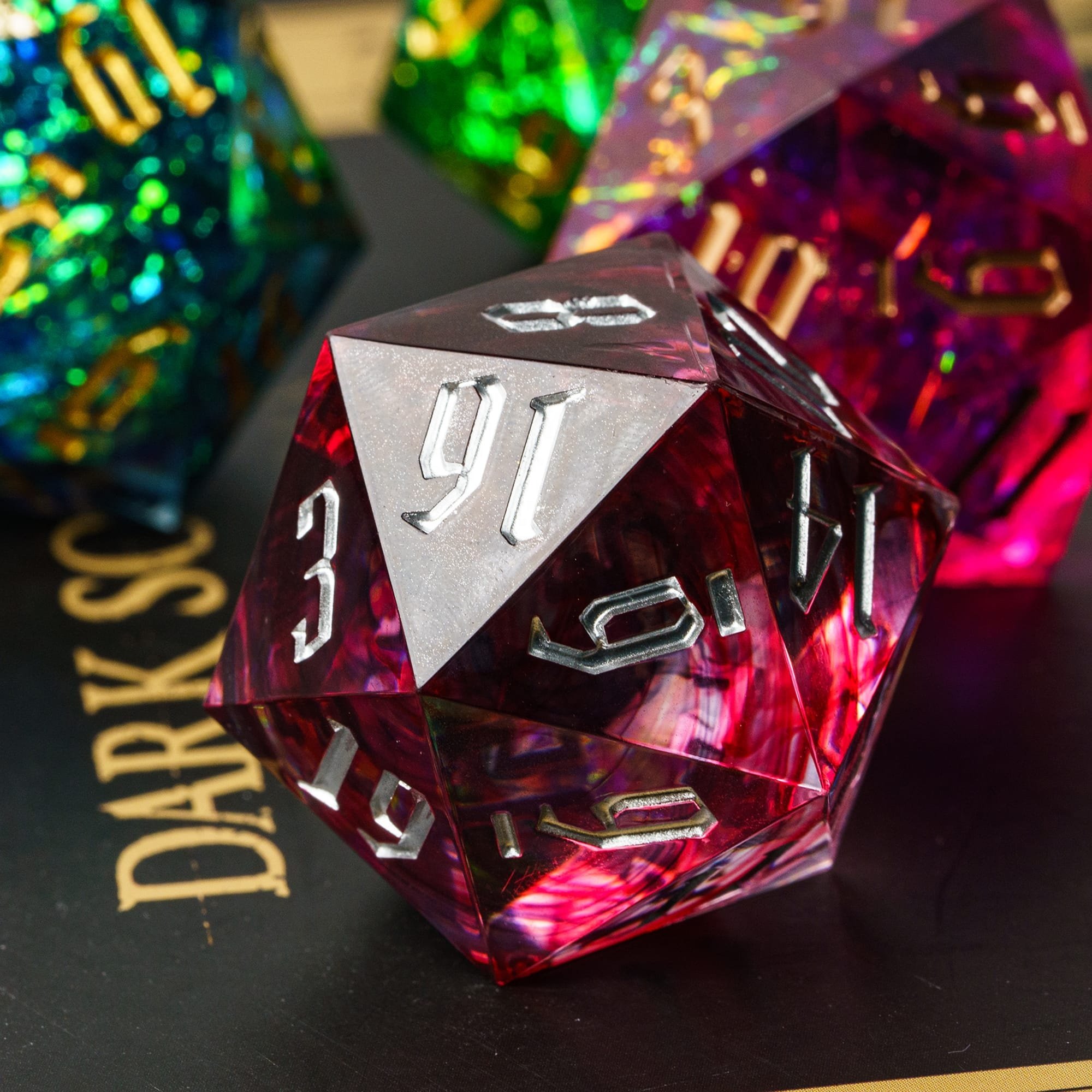 Udixi Custom Handmade 33mm D20 resin Dice Dungeons and Dragons DND board game Dice Set