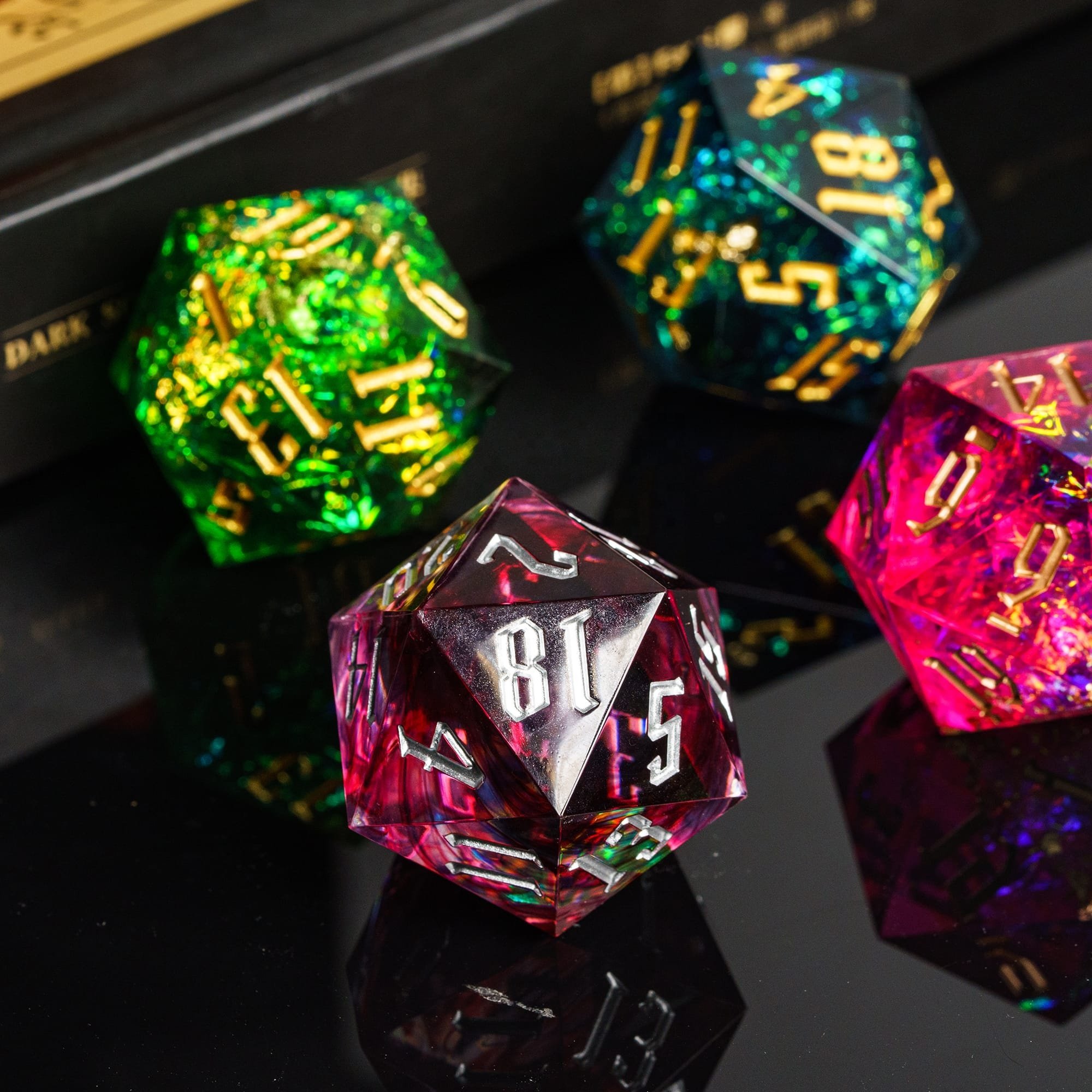 Udixi Custom Handmade 33mm D20 resin Dice Dungeons and Dragons DND board game Dice Set