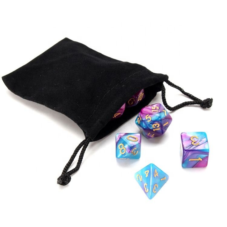 DND Dice Sets, 5*7PCS Dungeons and Dragons Dice with Free Pouch D&D Pole Playing Games