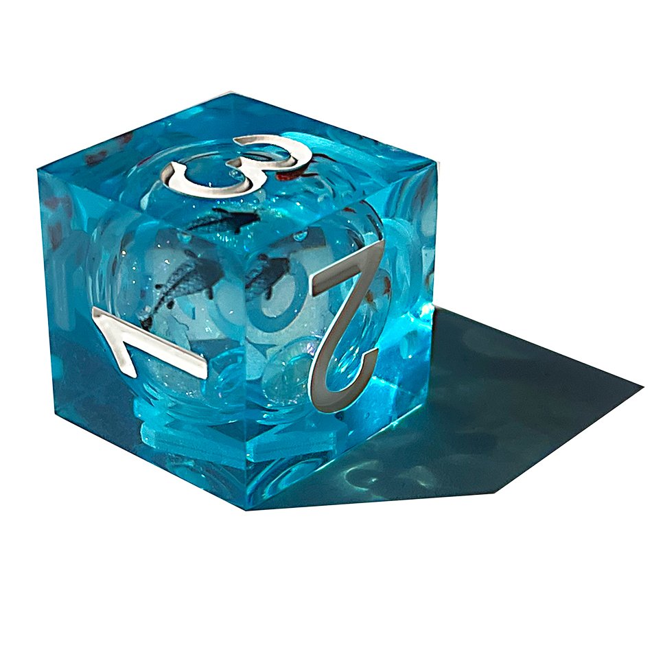 Factory DND Koi fish dnd dice set liquid core for role playing games , Multicolor dungeons and dragons dice set