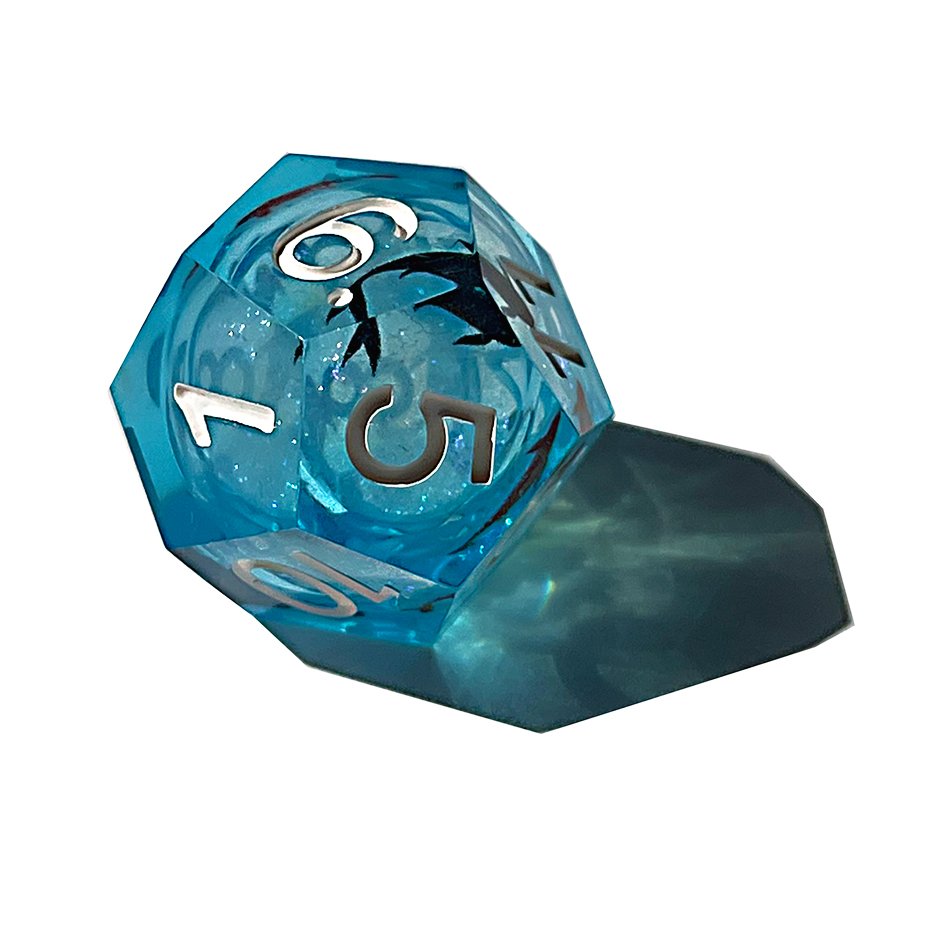 Factory DND Koi fish dnd dice set liquid core for role playing games , Multicolor dungeons and dragons dice set