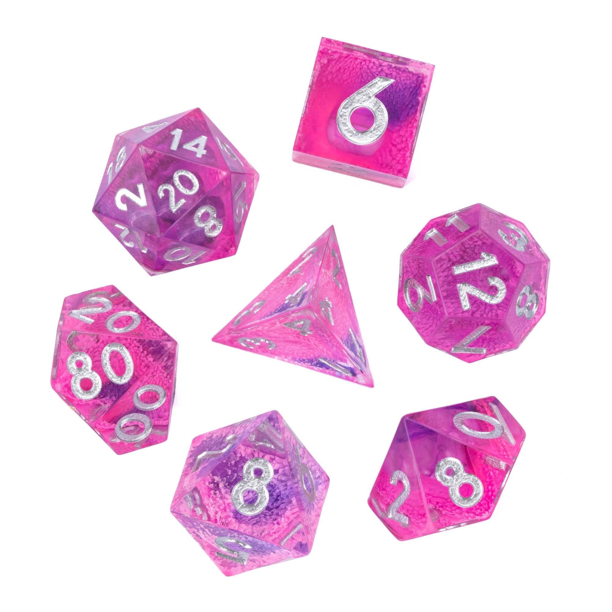 Udixi Custom Handmade Color Sinking Resin Dice Dungeons and Dragons DND RPG board game Dice Set
