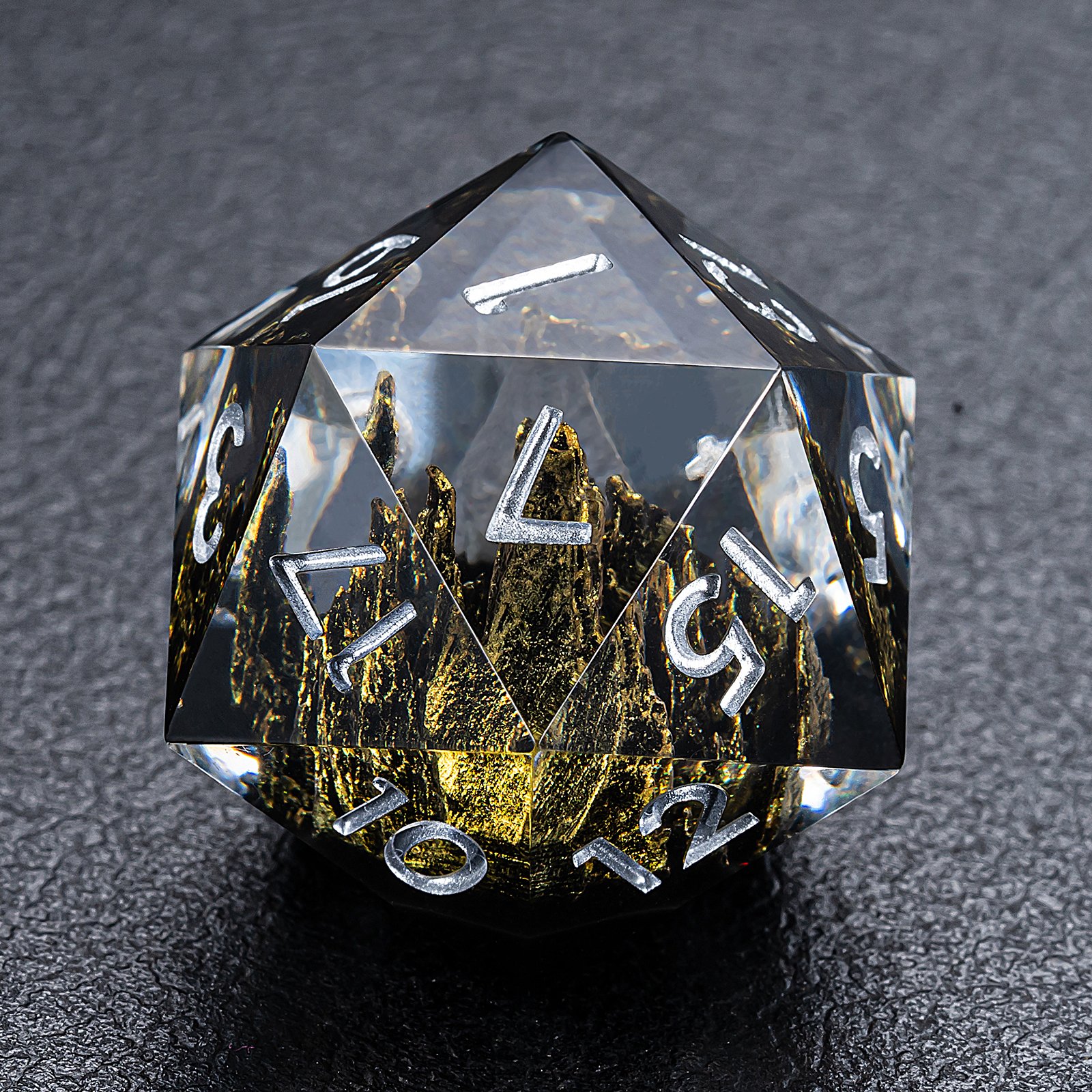 Factory Direct Price Popular Mountain Shape DND Dice Polyhedral Resin Sharp Edge Dice Set Bulk for Board Game
