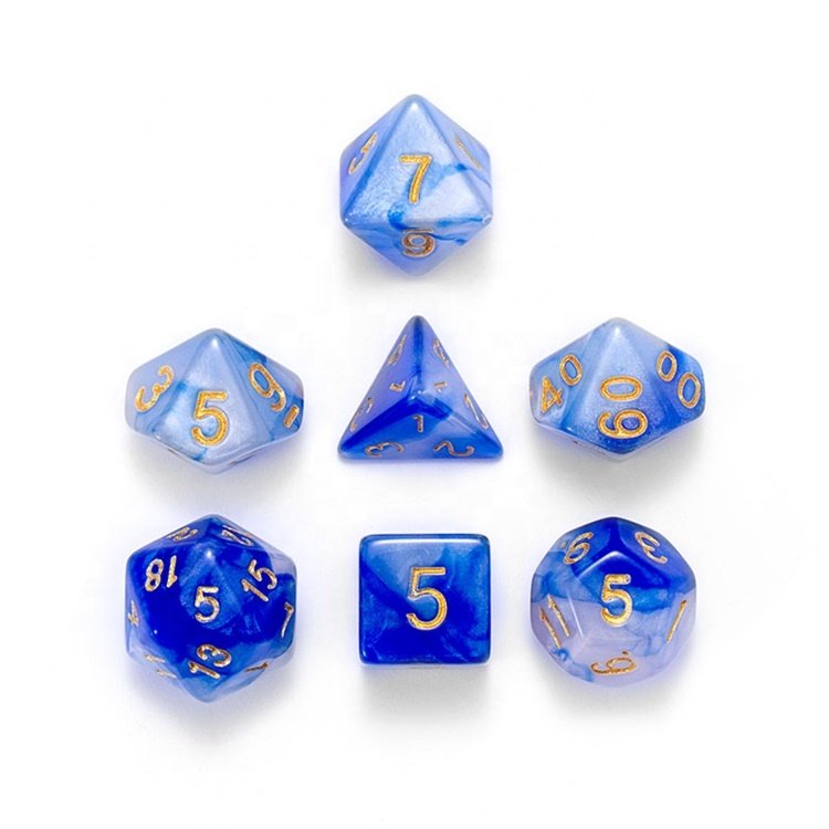 Game Accessories Plastic Polyhedral D20 DND Dice Set For Farkle Classic Dice Games