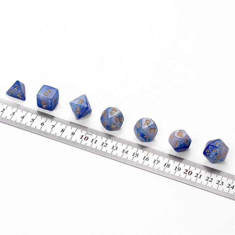 Game Accessories Plastic Polyhedral D20 DND Dice Set For Farkle Classic Dice Games