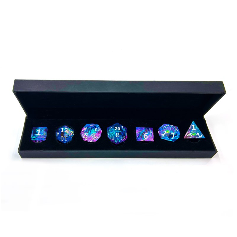 DND RPG Board Game Polyhedral Dice Set Sharp Resin D6 D20 for Dungeon Adventure & Board Games