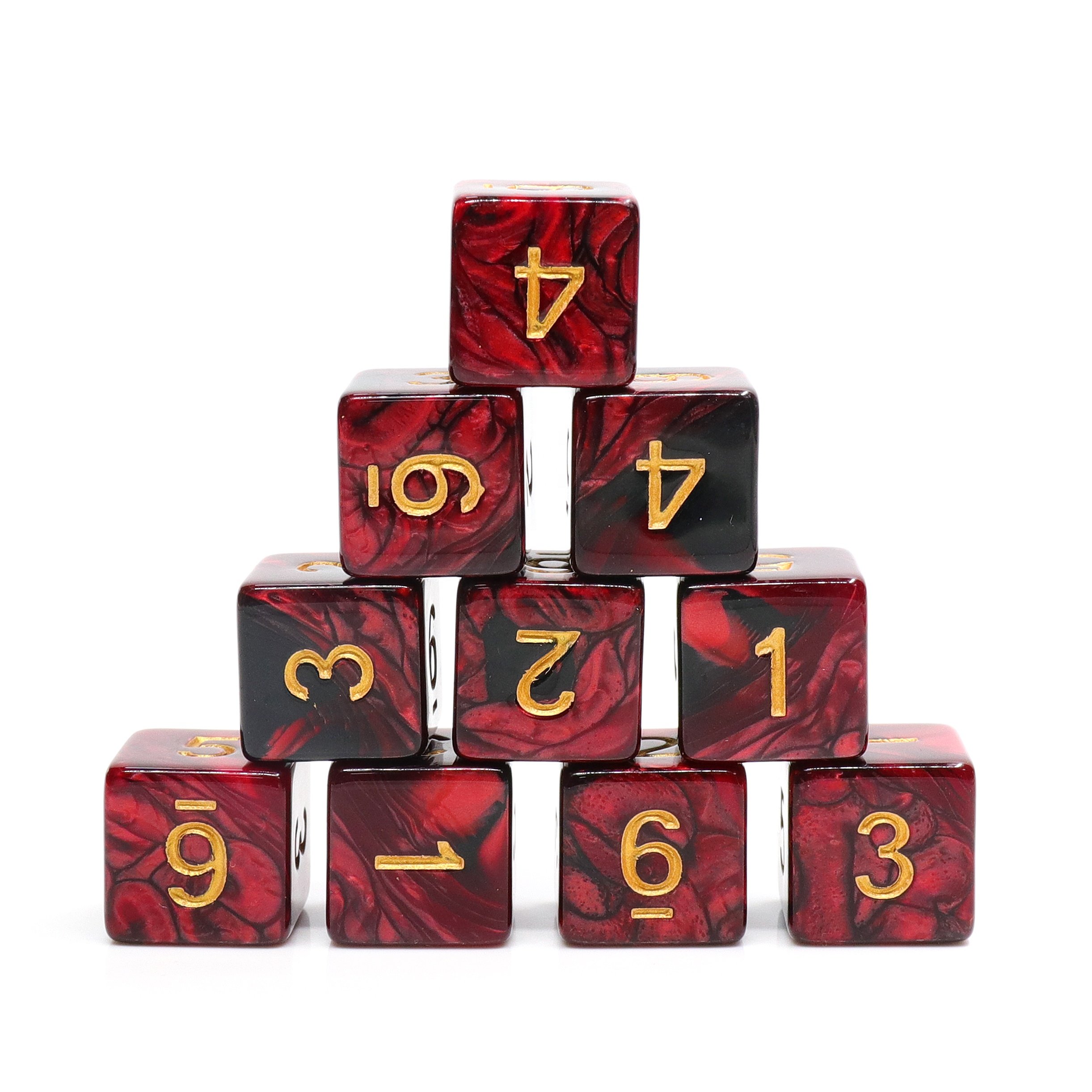Professional customize 10 PCS dice for role playing game 16mm dice set