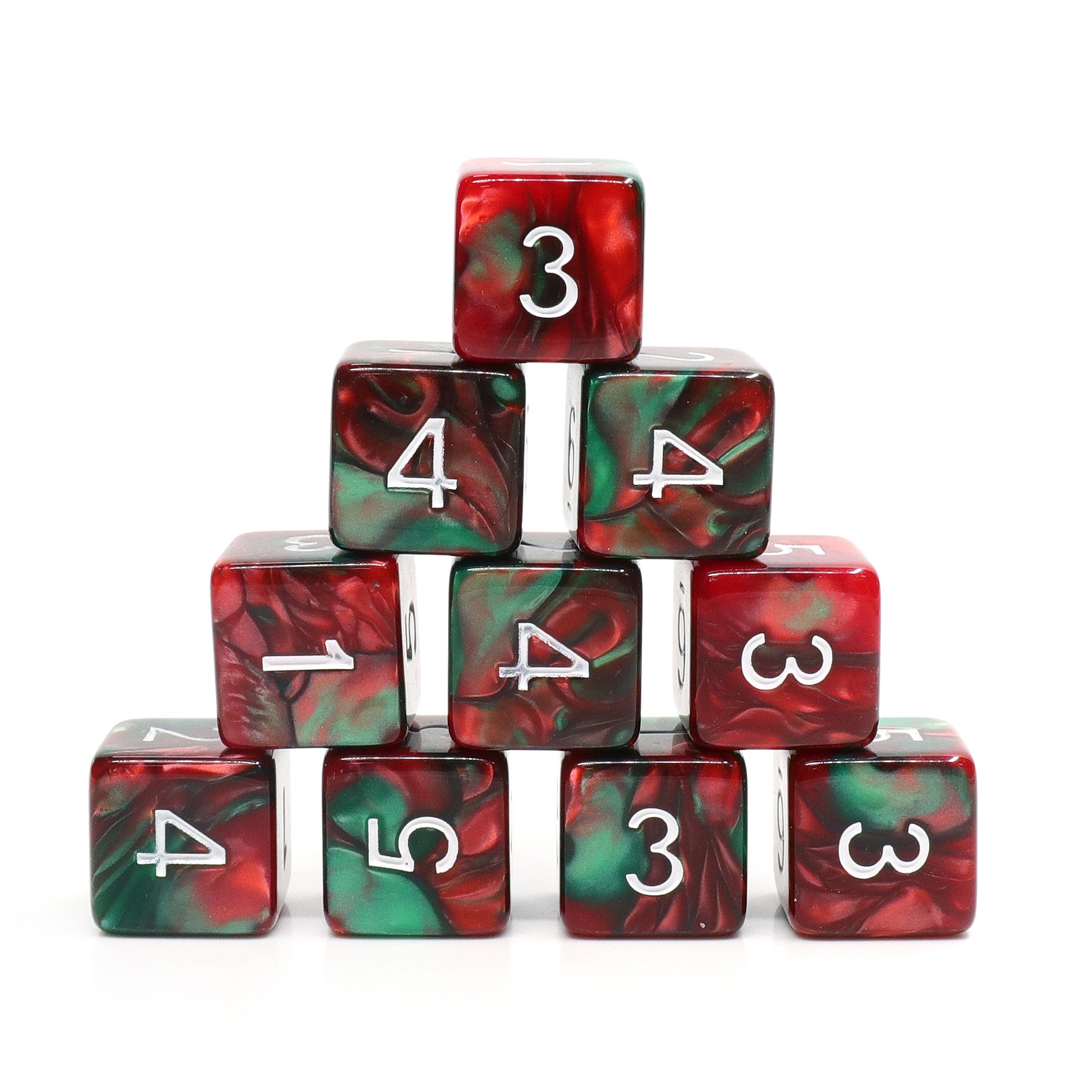Professional customize 10 PCS dice for role playing game 16mm dice set