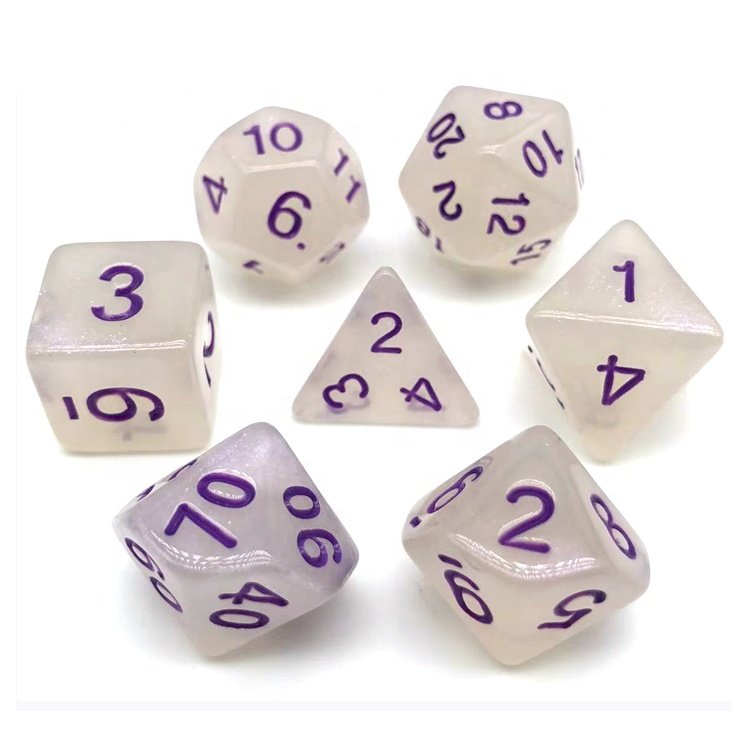 Cheap Wholesale Table Board Roll Playing Games Polyhedral Normal White Bulk Dice