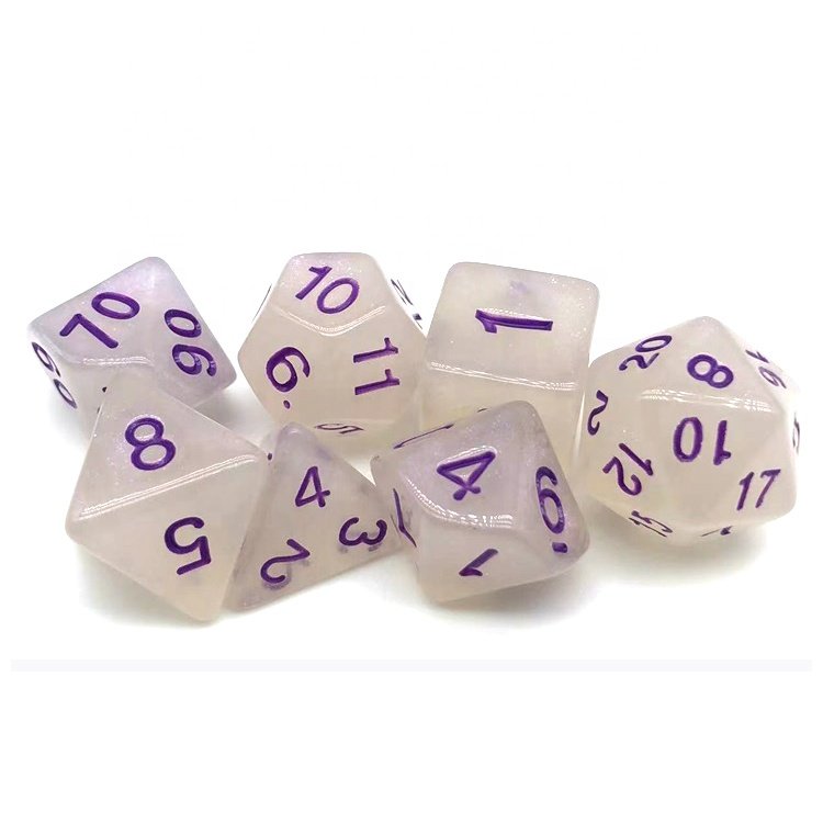 Cheap Wholesale Table Board Roll Playing Games Polyhedral Normal White Bulk Dice