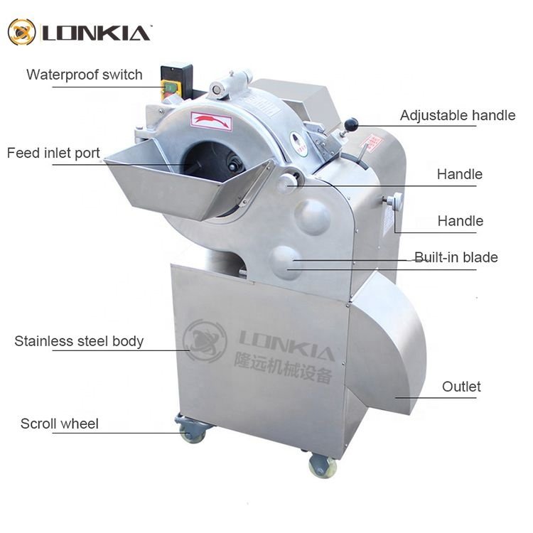 LONKIA Multi-functional commercial vegetable slicing and dicing cube cutting machine fruit slicer machine cutter
