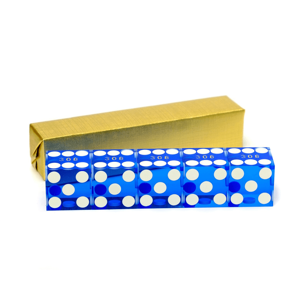 Matching Serial Numbers Set of 5 Casino dice 19mm Acrylic Material Sharp Edge