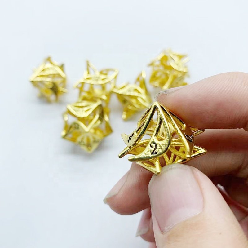 2022 New Gold Dice Dnd Dice Set Dungeons and Dragons Board Game Dice