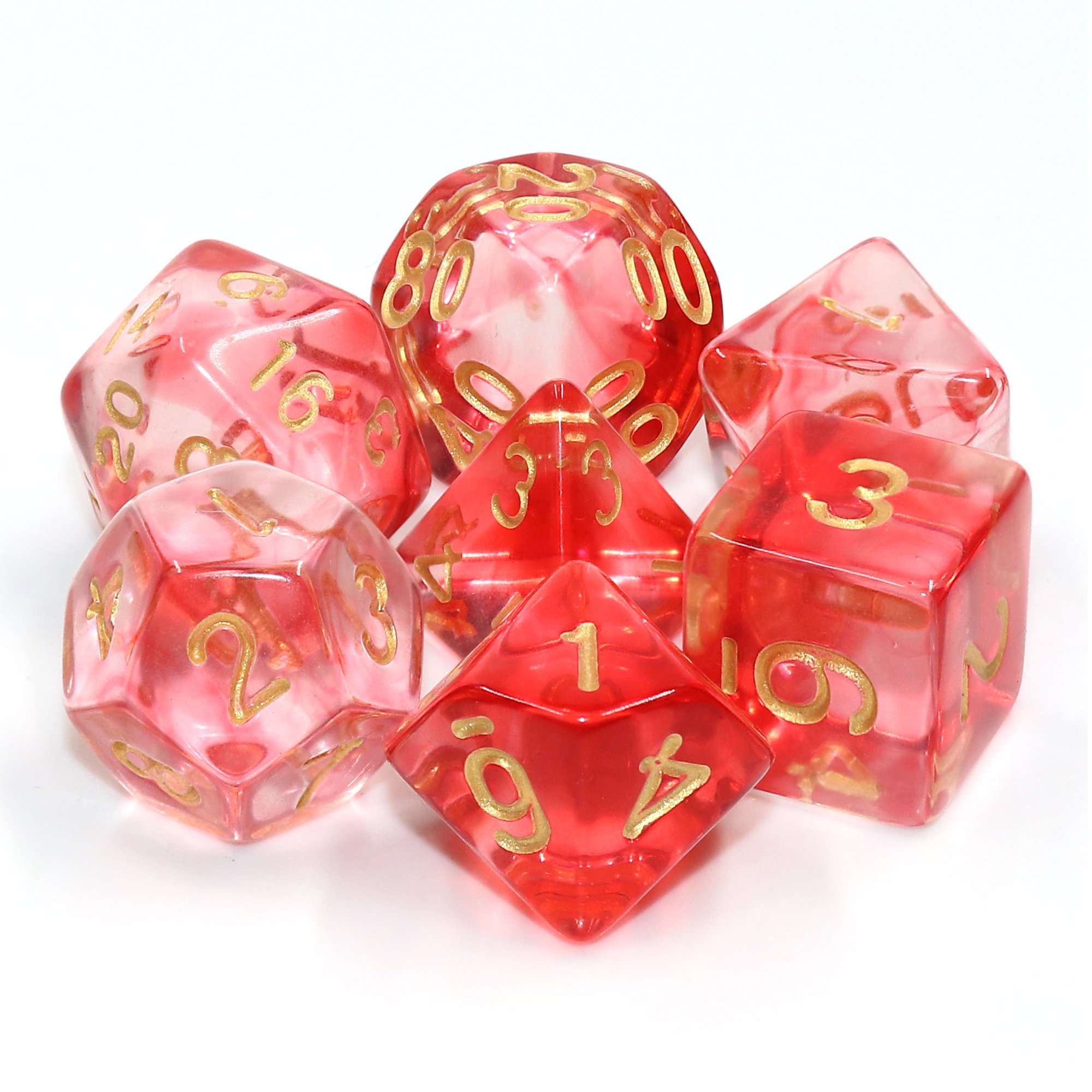 Factory direct sales Acrylic dice 7 pcs DND board game dice For Entertainment Games