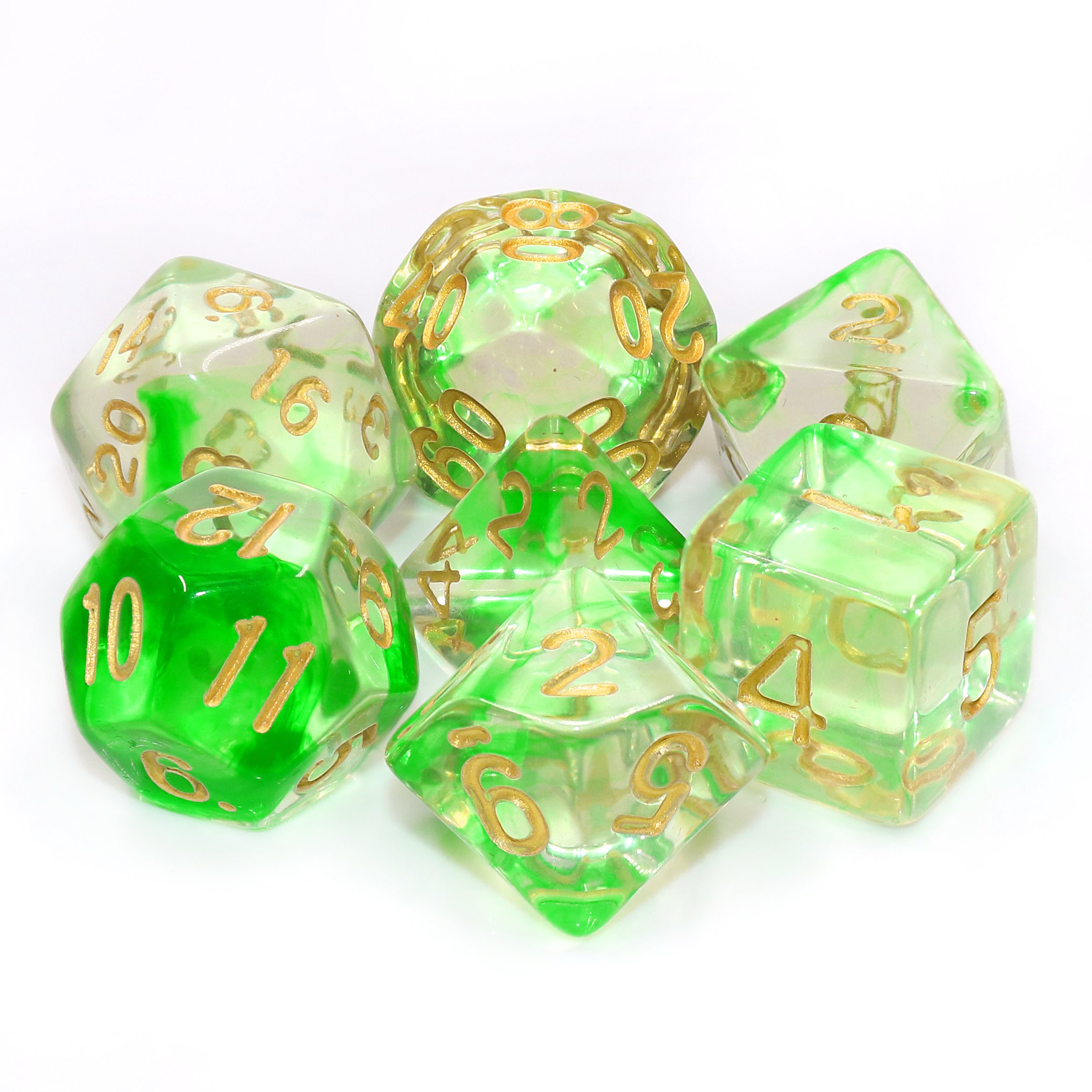Factory direct sales Acrylic dice 7 pcs DND board game dice For Entertainment Games