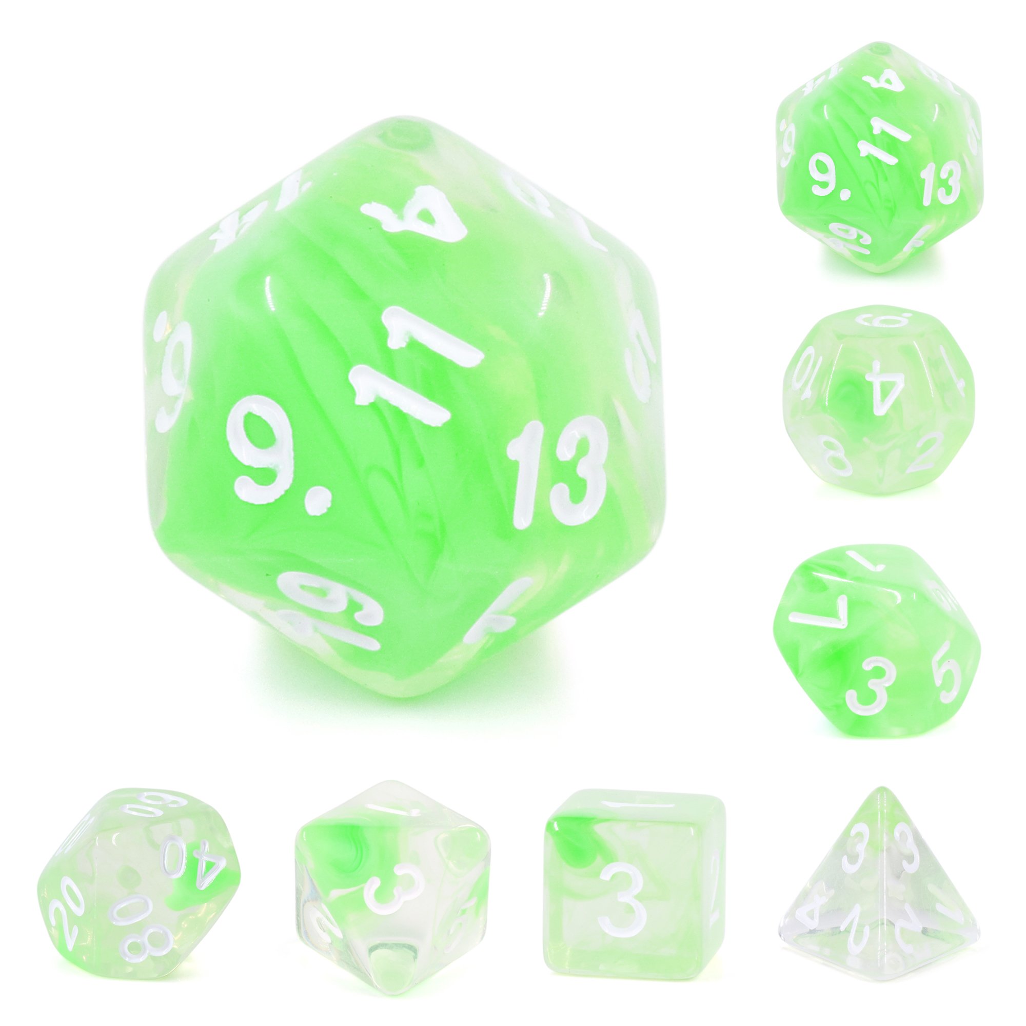 Factory direct sales Acrylic dice 7 pcs DND board game dice For Entertainment Games