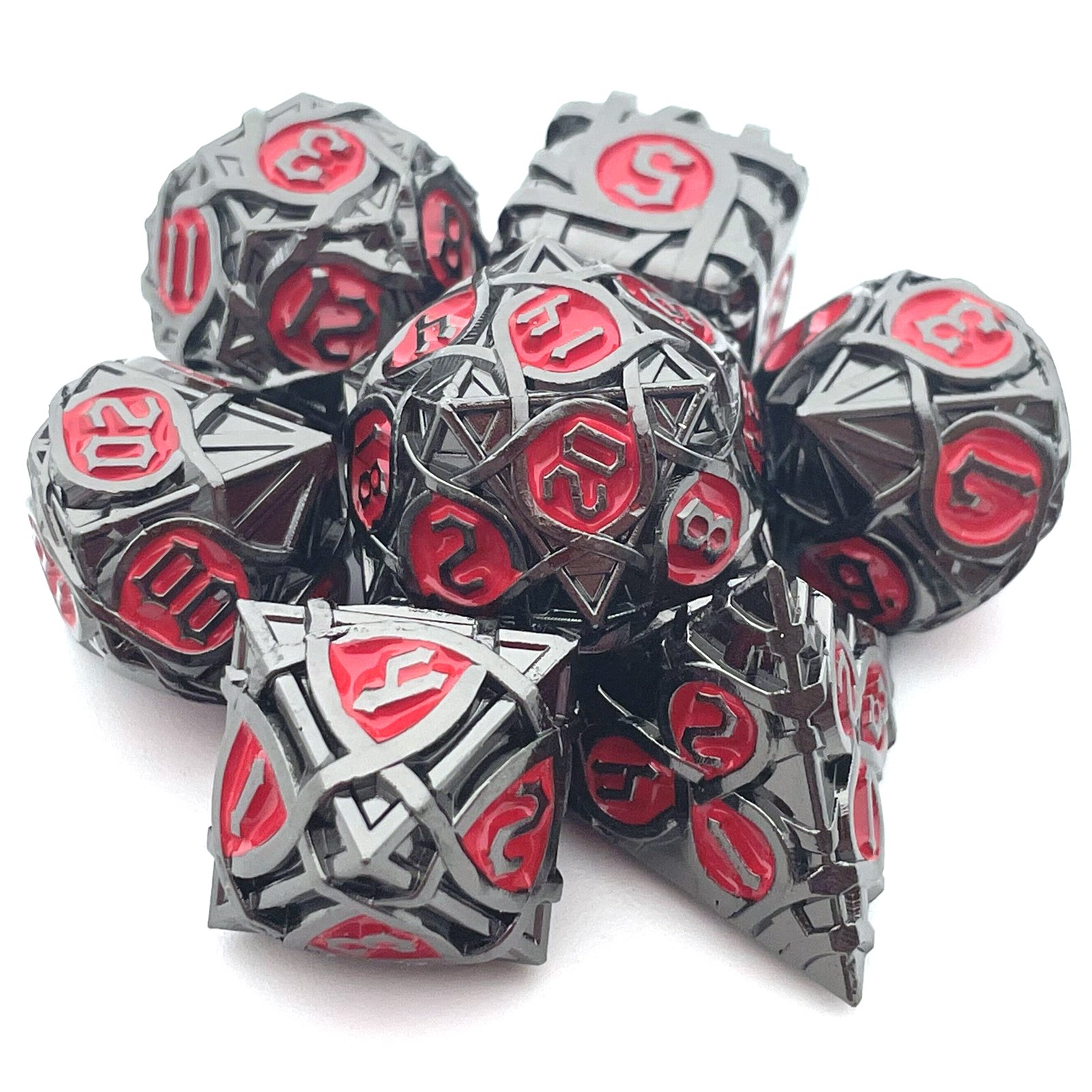 Manufacturers supply metal dice DND Dungeons & Dragons solid dice set RPG board game dice support customization