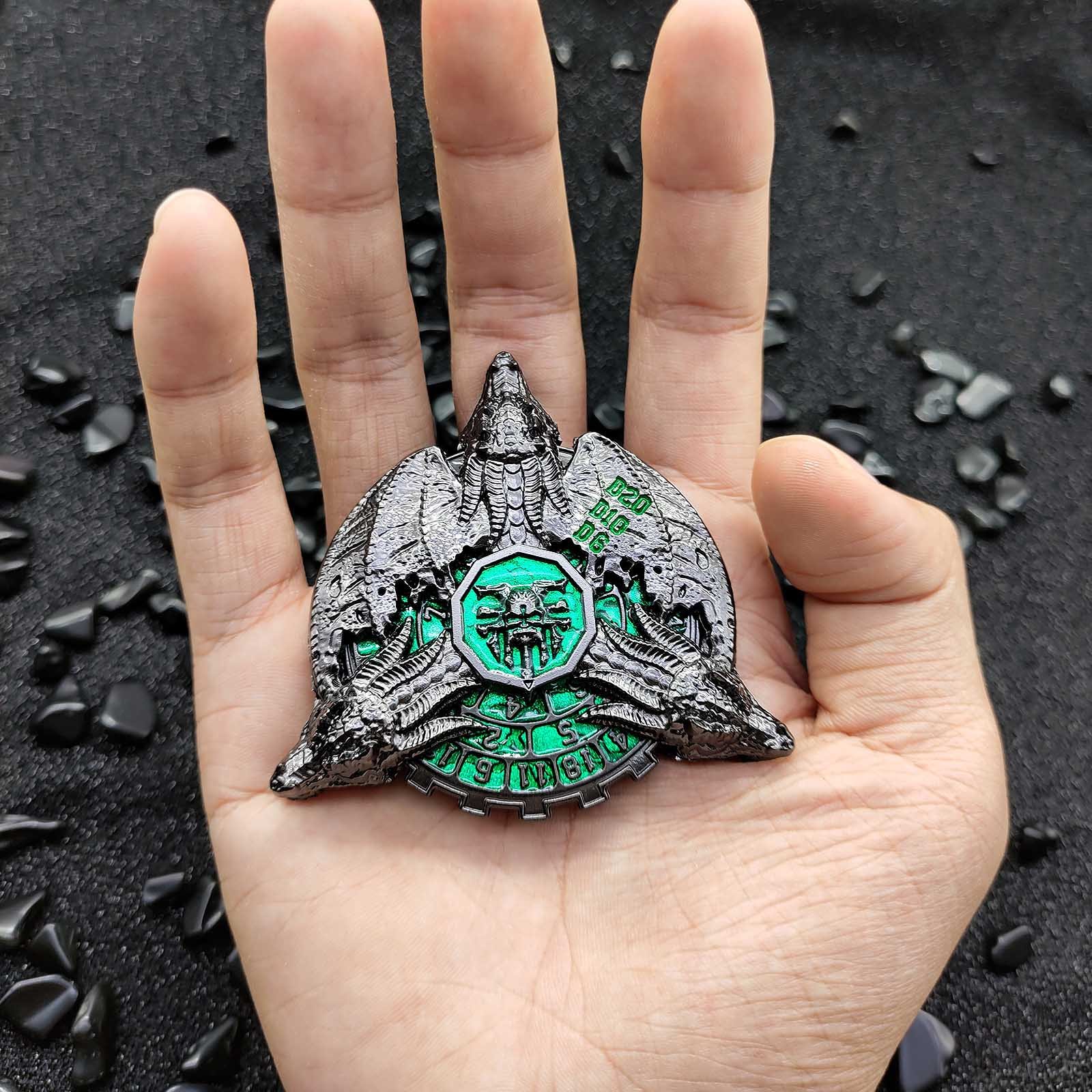 MINI PLANET DND Metal Rotating Dice For RPG Dungeons & Dragons Metal Dragon Rotating Dice D20 Wholesale Custom Metal DND Dice