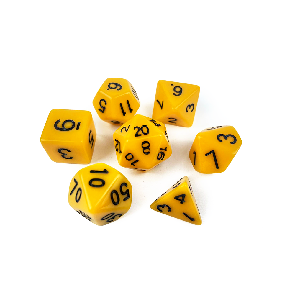 DND Acrylic Dice Board Game Polyhedral Custom Dice Solid Color 7pcs/set Dice Game