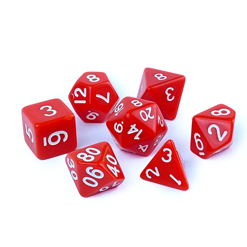 DND Acrylic Dice Board Game Polyhedral Custom Dice Solid Color 7pcs/set Dice Game