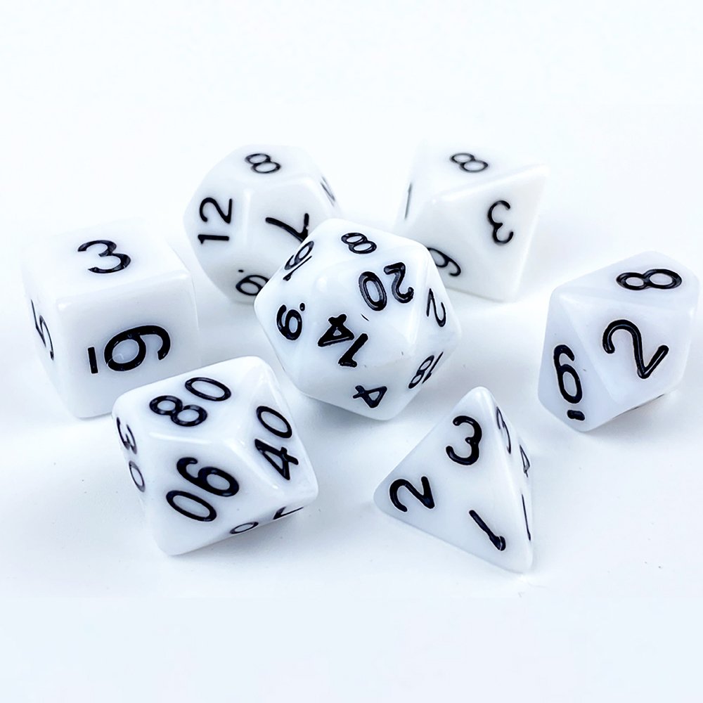 DND Acrylic Dice Board Game Polyhedral Custom Dice Solid Color 7pcs/set Dice Game