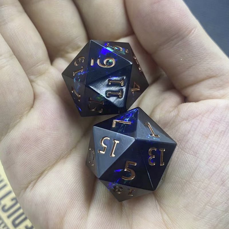 DDND RPG Dice Set D20 Polished edge resin polyhedron resin material Dungeons & Dragons role-playing DND dice set 2 sets