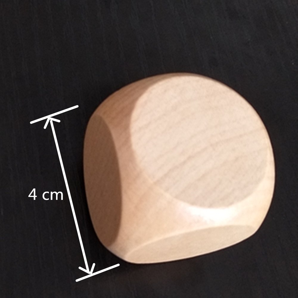 2024 manufacturers custom mdf craft diy wood cube dice Wooden blank round corner lotus wood dice 10-20mm for kids