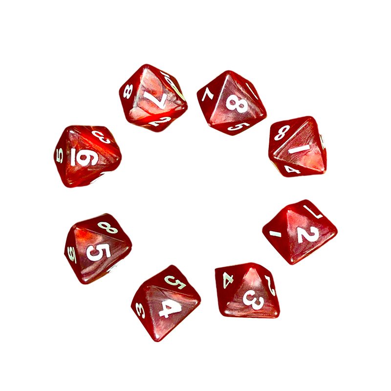 Custom Color D20/D6 Resin Dice Set Straight Corner Acrylic Board Game Home Gambling Accessories Factory Direct Bulk Casino DND