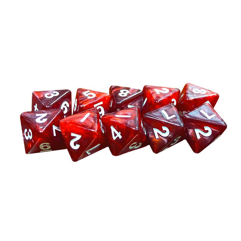 Custom Color D20/D6 Resin Dice Set Straight Corner Acrylic Board Game Home Gambling Accessories Factory Direct Bulk Casino DND