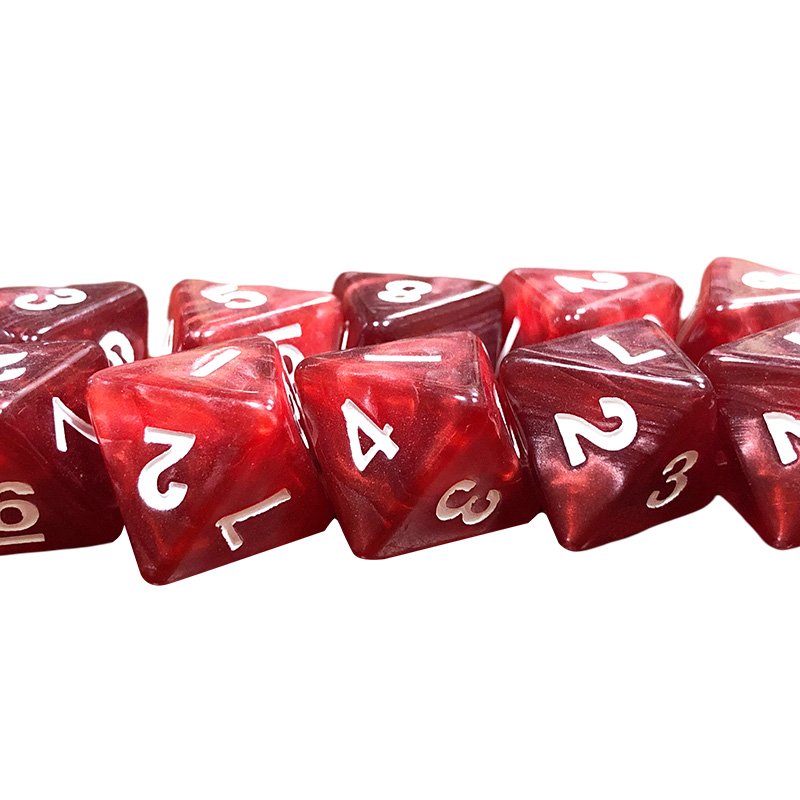 Custom Color D20/D6 Resin Dice Set Straight Corner Acrylic Board Game Home Gambling Accessories Factory Direct Bulk Casino DND
