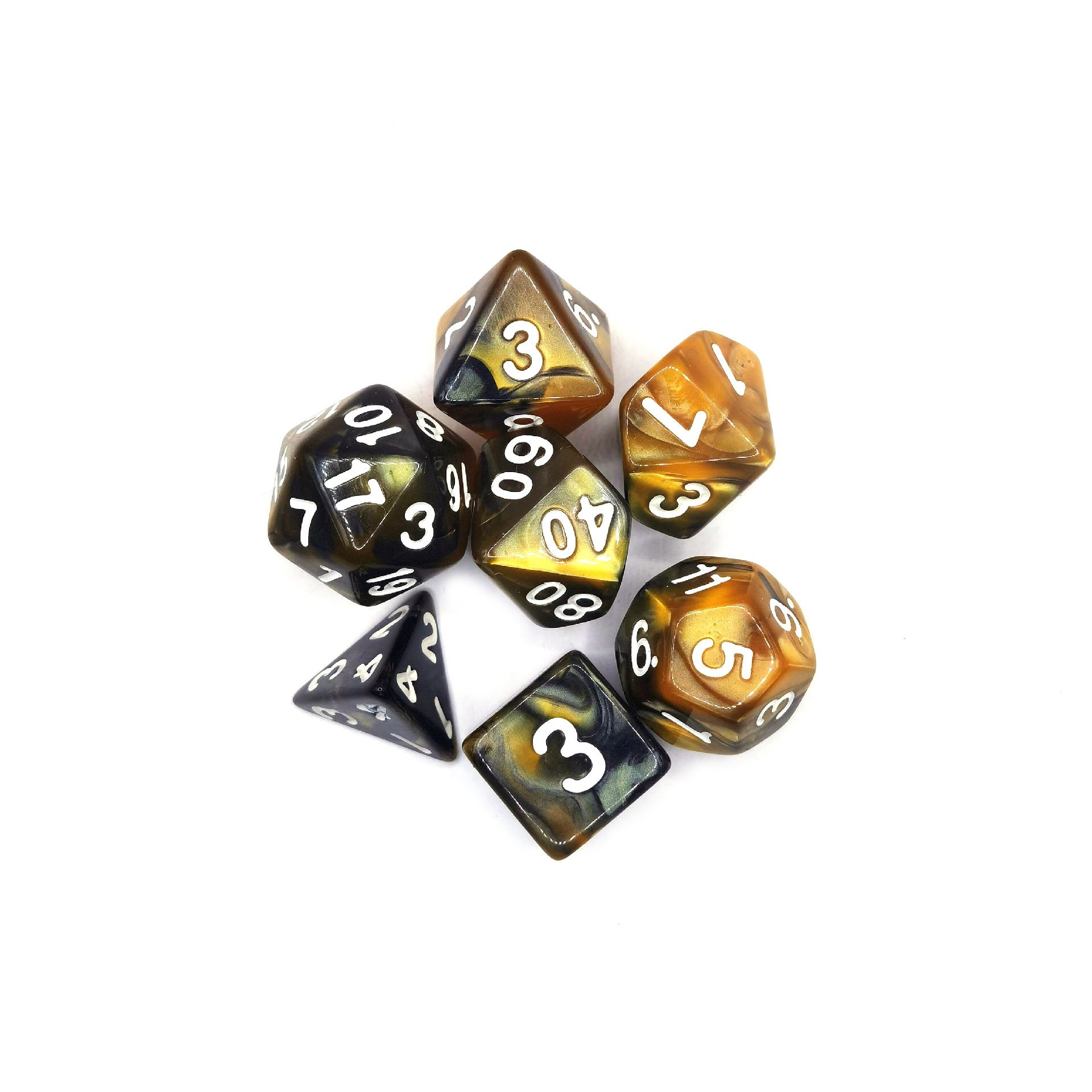 Manufacturers Black D4 D6 D8 D10 D100 D12 D20 DND RPG MTG Games Colorful polyhedral dice set