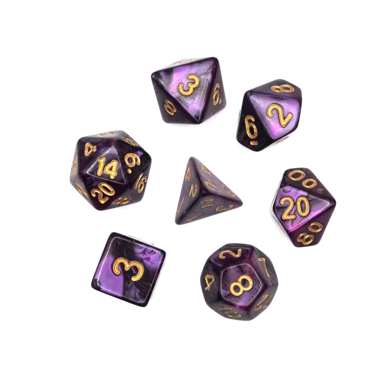 Manufacturers Black D4 D6 D8 D10 D100 D12 D20 DND RPG MTG Games Colorful polyhedral dice set