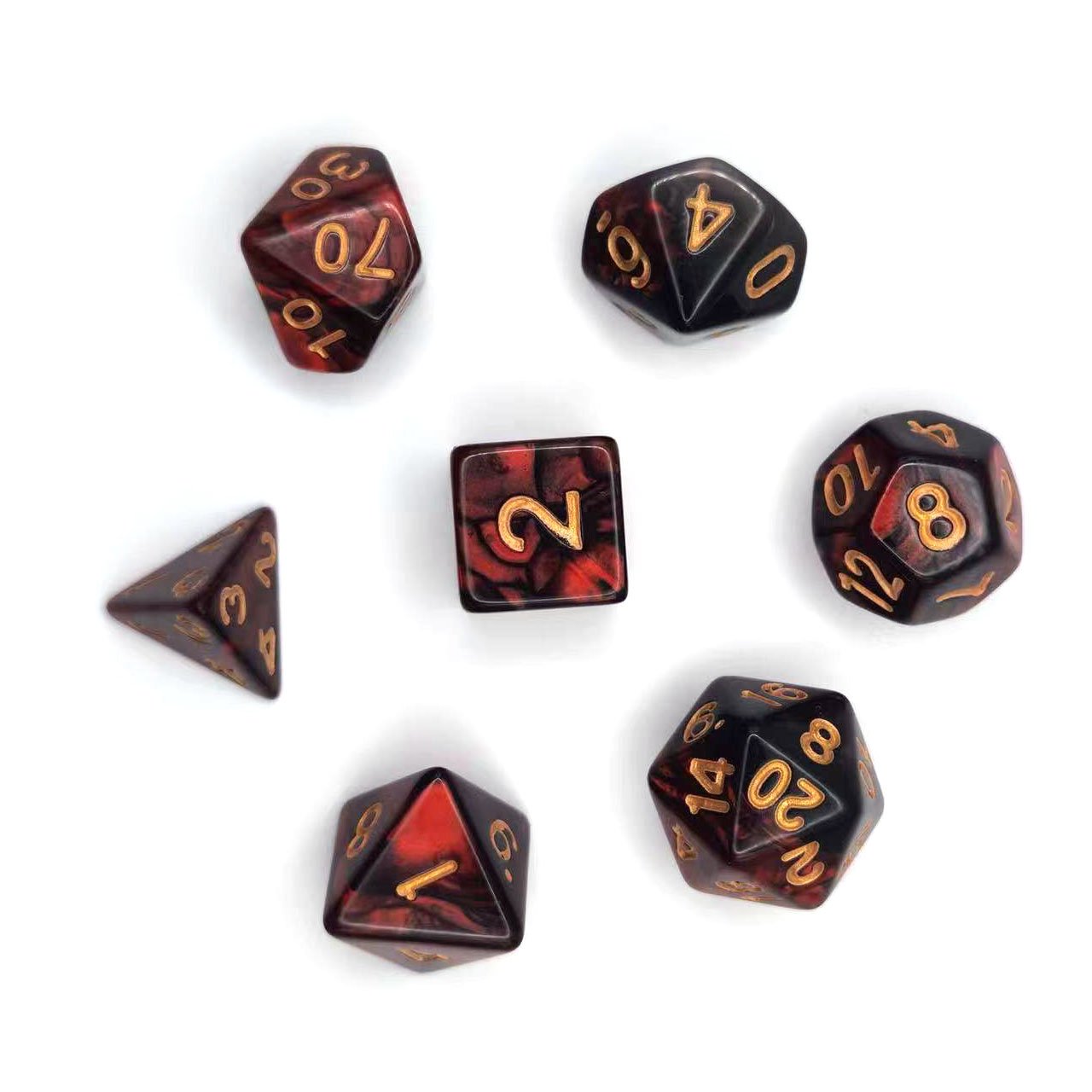 Manufacturers Black D4 D6 D8 D10 D100 D12 D20 DND RPG MTG Games Colorful polyhedral dice set