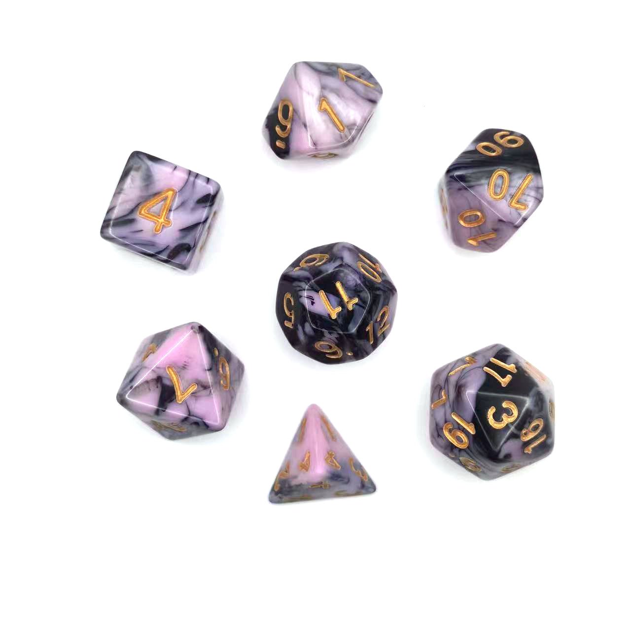 Manufacturers Black D4 D6 D8 D10 D100 D12 D20 DND RPG MTG Games Colorful polyhedral dice set