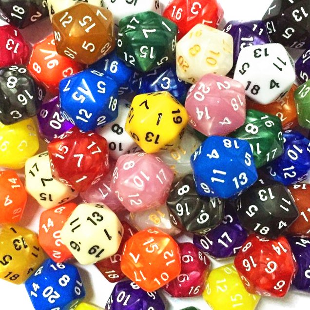 Hot sale factory custom DICE 20mm D20 sided polyhedral acrylic DND dice set for board rpg game