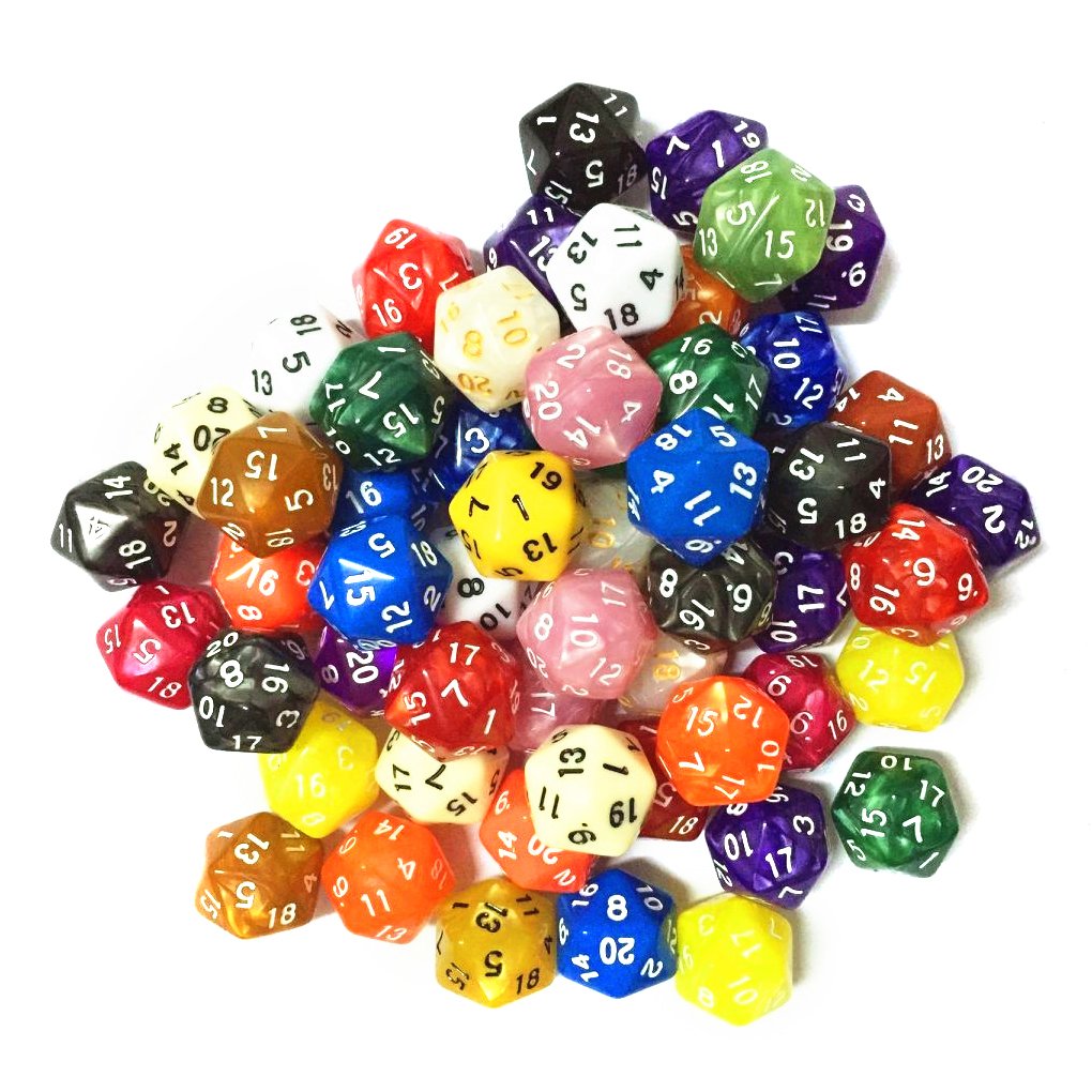 Hot sale factory custom DICE 20mm D20 sided polyhedral acrylic DND dice set for board rpg game